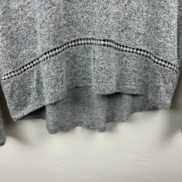 Chelsea & Violet Sweater Womens XS Gray Pullover Crochet Bohemian Boxy Ladies - Picture 8 of 13